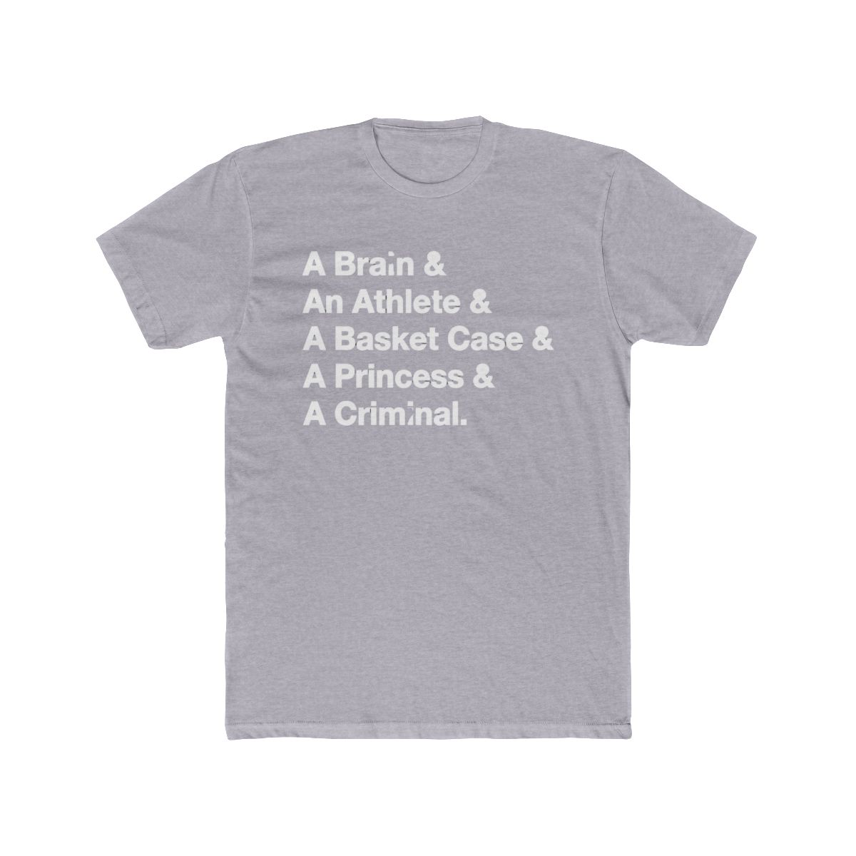 Brain, Athlete, Basket Case, Princess & Criminal Short Sleeve T Shirt in Black - Small | Small Brained American