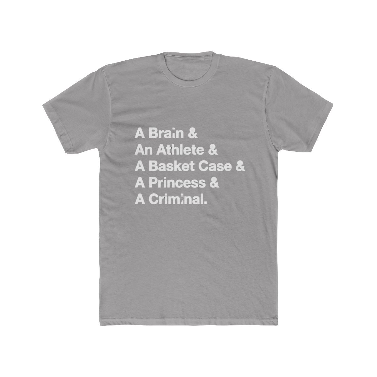 Brain, Athlete, Basket Case, Princess & Criminal Short Sleeve T Shirt in Black - Small | Amazon.com | Small Brained American