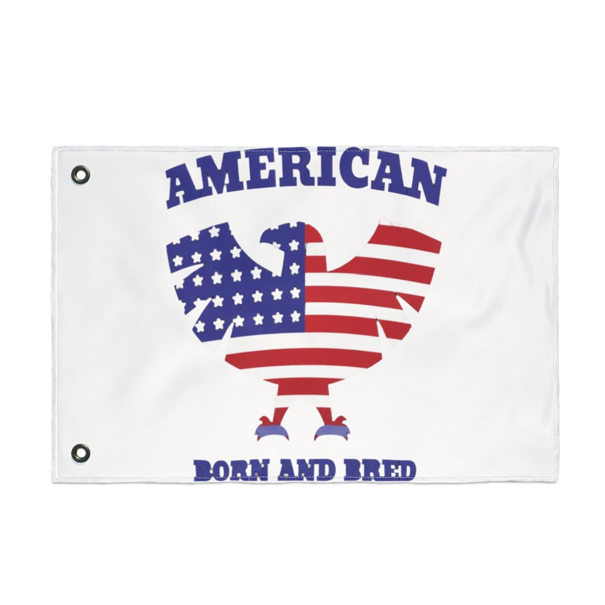 American Born And Bred with Eagle Shaped Flag | Small Brained American - Official Creator merchandise
