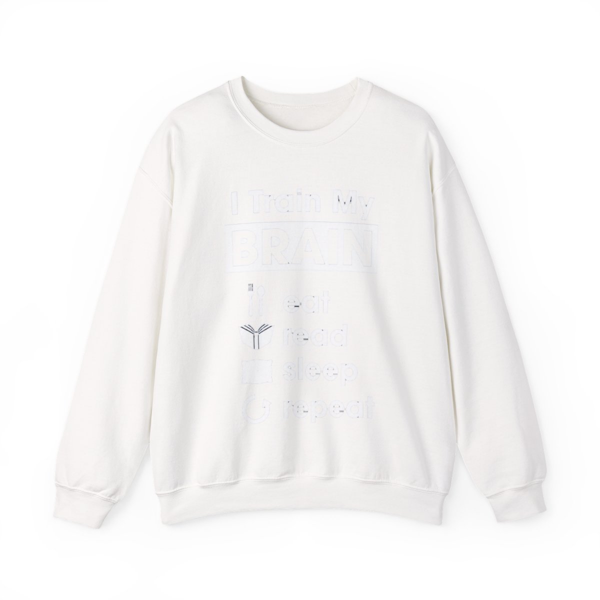Instant Message - I Train My Brain - Toddler & Youth Crewneck Fleece Sweatshirt, Toddler, Size: Small, Blue | Small Brained American
