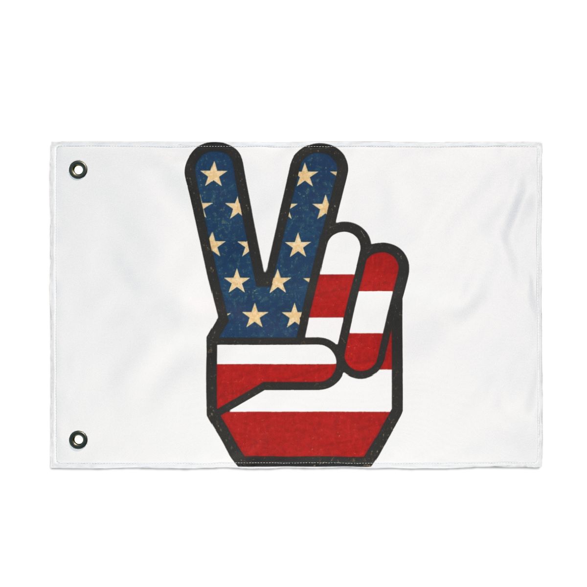 Vintage Peace Sign Fingers American Flag | Small Brained American - Official Creator merchandise