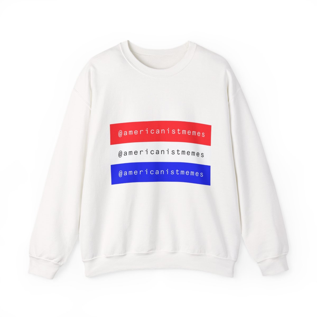 @americanistmemes classic watermark in red, white, and blue | Small Brained American - Official Creator merchandise