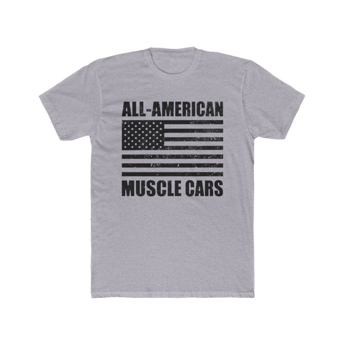 All-american Muscle Cars (small logo - distressed) T Shirt | Small Brained American