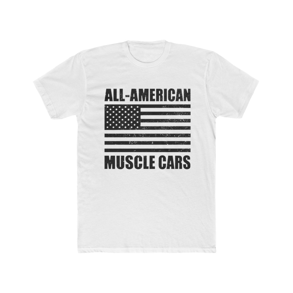 All-american Muscle Cars (small logo - distressed) T Shirt | Small Brained American - Official t-shirts merchandise