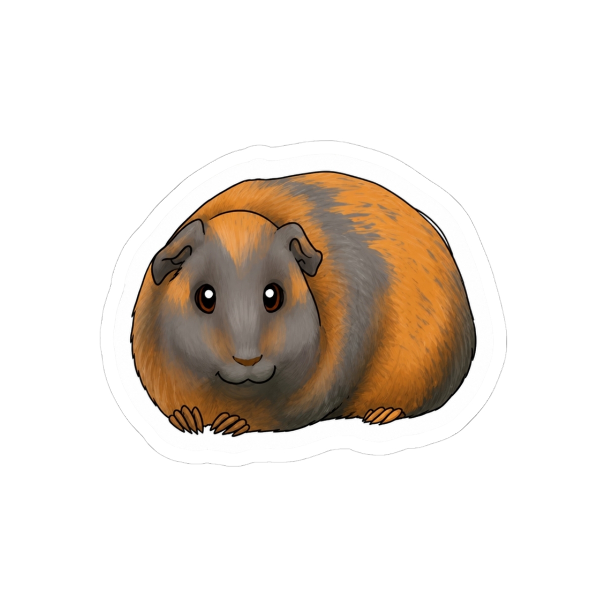 Small Mammal - American Guinea Pig - Brindle Sticker | Small Brained American - Official stickers merchandise