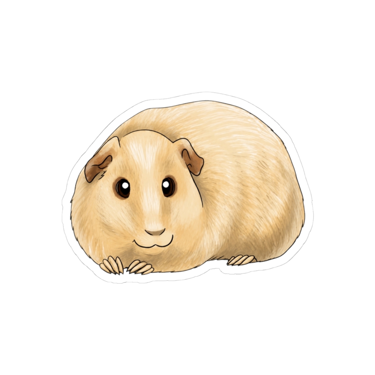 Small Mammals - American Guinea Pig - Beige Sticker | Small Brained American - Official stickers merchandise