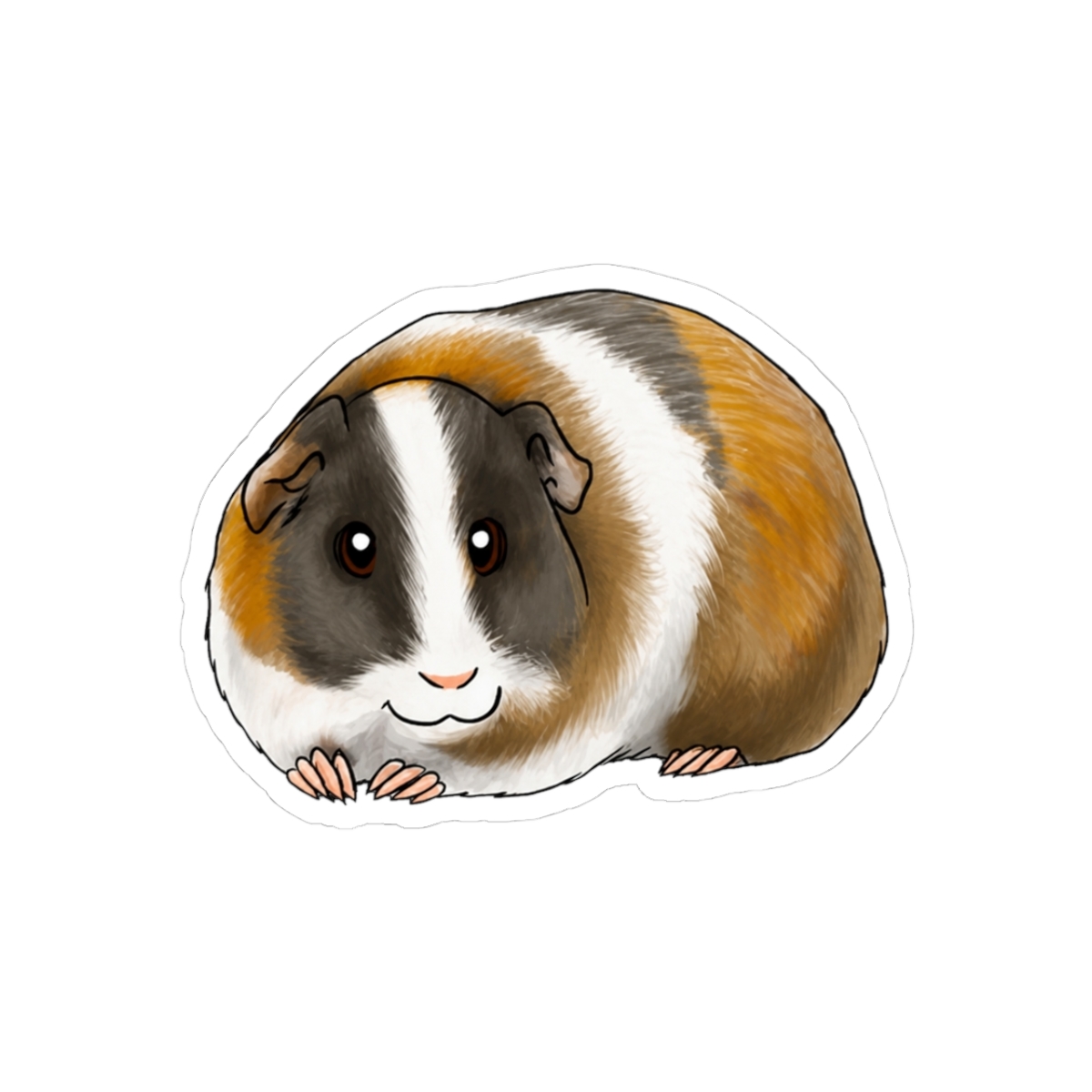 Small Mammal - American Guinea Pig - Tortoise Shell Sticker | Small Brained American - Official stickers merchandise