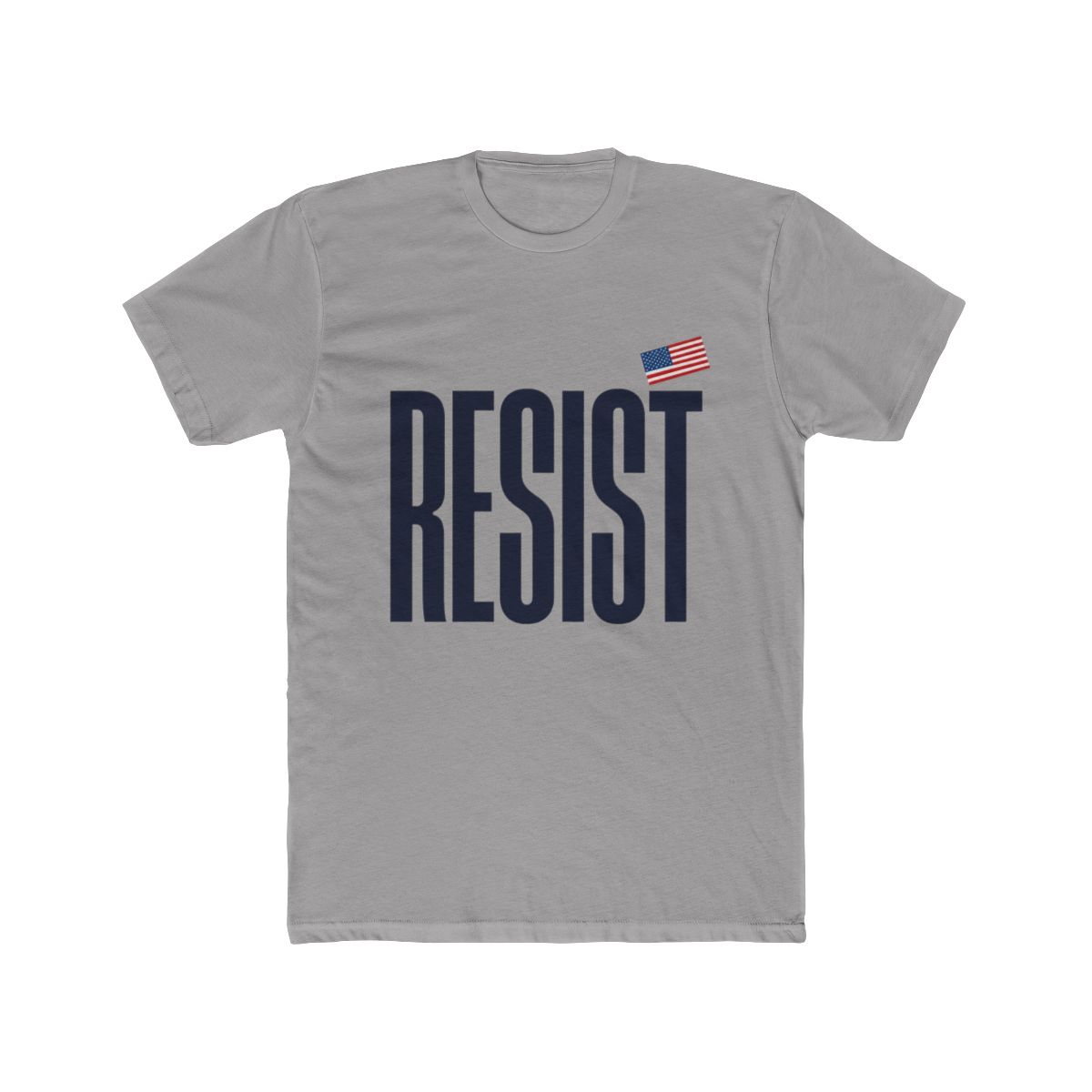 RESIST Bold Text with Small American Flag - Protest and Freedom Statement T Shirt | Small Brained American - Official t-shirts merchandise