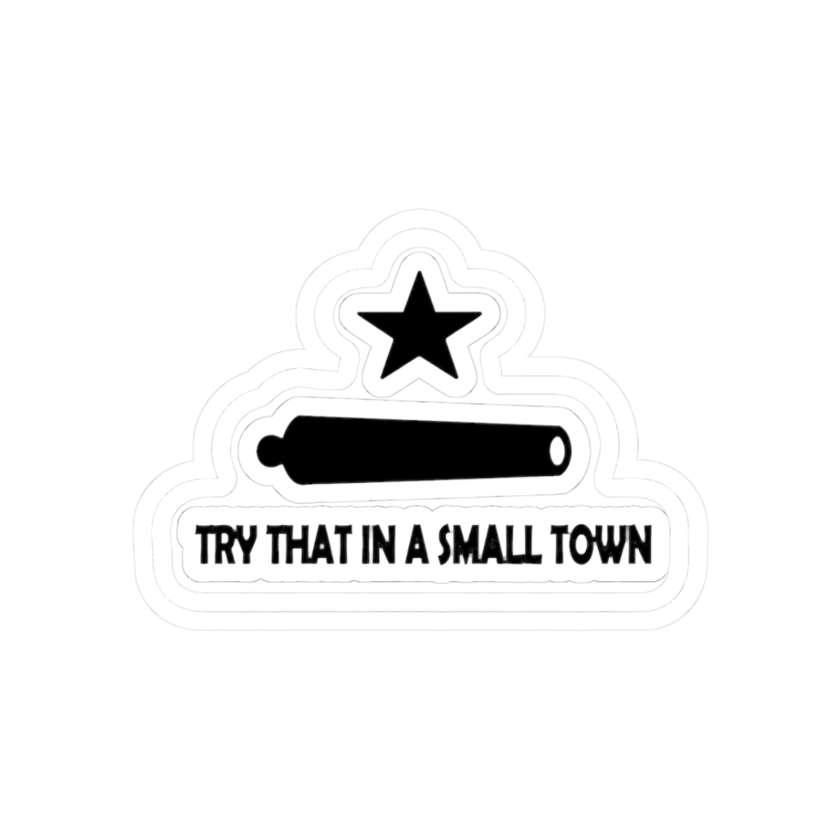 FOR THE PATRIOT THAT APPRECIATES SMALL TOWNS. Sticker | Small Brained American - Official stickers merchandise