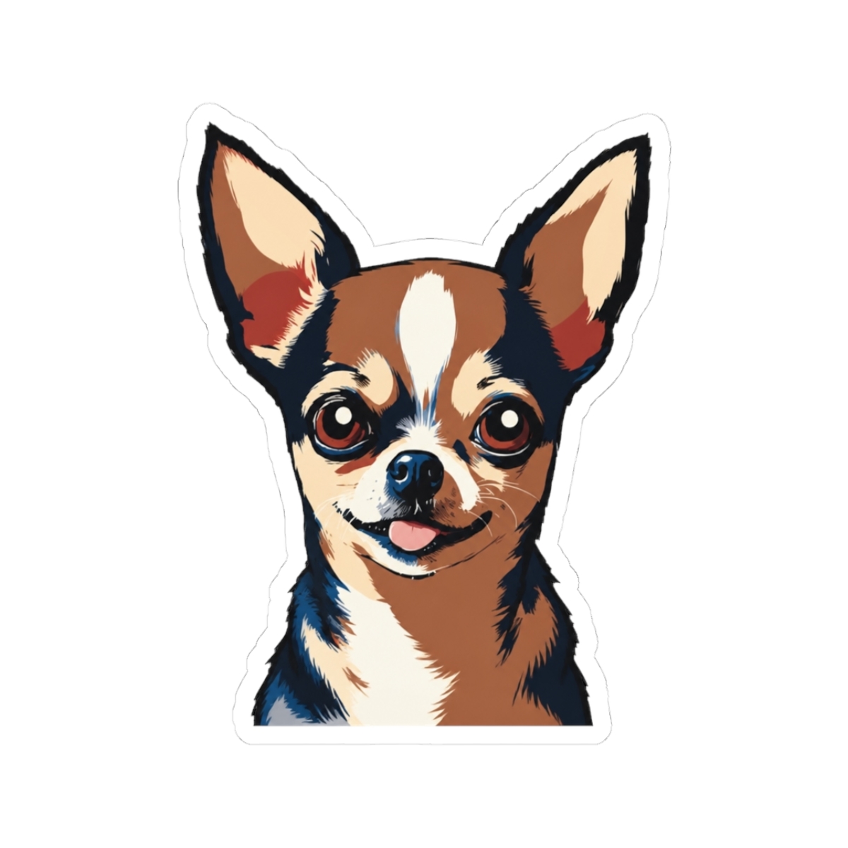 Chihuahua American Flag Small Pup Big Pride Sticker | Small Brained American - Official stickers merchandise